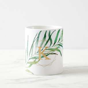 PIXDEZINES PALMFRONEN MONOGRAM A-Z KAFFEETASSE