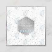 PixDezines PALMS, DUSTLICHES LICHT BLAU Quadratische Visitenkarte (Rückseite)