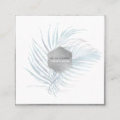 PixDezines PALMS, DUSTLICHES LICHT BLAU Quadratische Visitenkarte (Vorderseite)