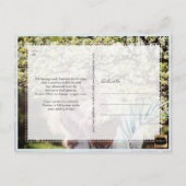 PixDezines Palms Rettete unser Datum/Platinum+Aqua Ankündigungspostkarte (Rückseite)