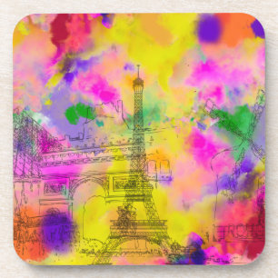 PixDezines Paris Color Run/Faux-Folie Untersetzer