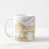 PixDezines PARIS in IMITATEN GOLD+MARBLE Kaffeetasse (Links)