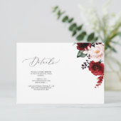 PixDezines Passionate Blooms DETAILS CARDS Einladung (Stehend Vorderseite)