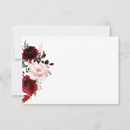 PixDezines Passionate Blooms DETAILS CARDS Einladung (Rückseite)