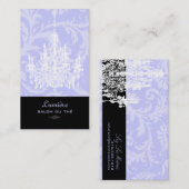 PixDezines pavo+weißer Kronleuchter/DIY Hintergrun Visitenkarte (Vorne/Hinten)