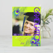 PixDezines Peacock, 2013 Abschluss/Tageshintergrun Einladung (Stehend Vorderseite)