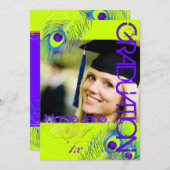 PixDezines Peacock, 2013 Abschluss/Tageshintergrun Einladung (Vorne/Hinten)