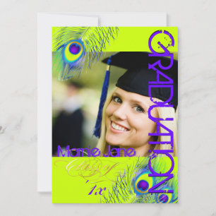 PixDezines Peacock, 2013 Abschluss/Tageshintergrun Einladung