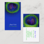 PixDezines Peacock eye/cobalt+emerald Visitenkarte (Vorne/Hinten)