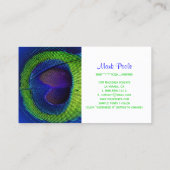 PixDezines Peacock eye/cobalt+emerald Visitenkarte (Rückseite)