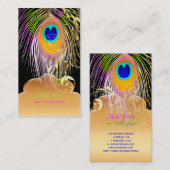PixDezines Peacock eye+filigree Wirbel/DIY-Farbfar Visitenkarte (Vorne/Hinten)