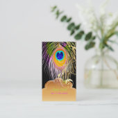 PixDezines Peacock eye+filigree Wirbel/DIY-Farbfar Visitenkarte (Stehend Vorderseite)