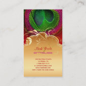 PixDezines Peacock eye+filigree Wirbel Visitenkarte (Rückseite)