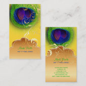 PixDezines Peacock eye+filigree Wirbel Visitenkarte (Vorne/Hinten)