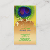 PixDezines Peacock eye+filigree Wirbel Visitenkarte (Rückseite)