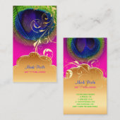 PixDezines Peacock eye+filigree Wirbel Visitenkarte (Vorne/Hinten)