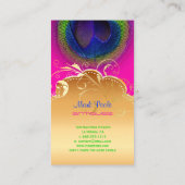 PixDezines Peacock eye+filigree Wirbel Visitenkarte (Rückseite)