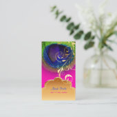 PixDezines Peacock eye+filigree Wirbel Visitenkarte (Stehend Vorderseite)