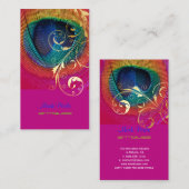 PixDezines Peacock eye+filigree Wirbel Visitenkarte (Vorne/Hinten)