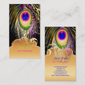 PixDezines Peacock eye+filigree Wirbel Visitenkarte (Vorne/Hinten)