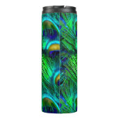 PixDezines Peacock Feather Cobalt Blue Thermosbecher (Rückseite)