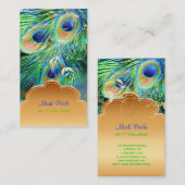 PixDezines Peacock feather+filigree Wirbel Visitenkarte (Vorne/Hinten)