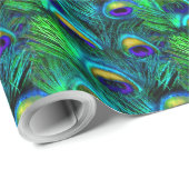 PixDezines Peacock Feather Geschenkpapier (Rolleneckpunkt)