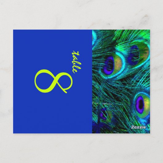 PixDezines Peacock feather/kobalt/diy Schriftart+c Postkarte (Rückseite)