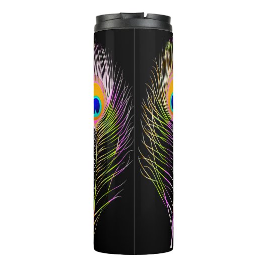 PixDezines Peacock Feather Thermosbecher (Rückseite)