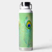 PixDezines Peacock Feather Trinkflasche (Rückseite)
