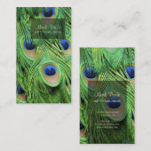 PixDezines Peacock Feather Visitenkarte (Vorne/Hinten)