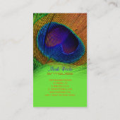 PixDezines Peacock feather Visitenkarte (Rückseite)
