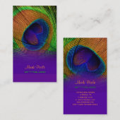 PixDezines Peacock feather Visitenkarte (Vorne/Hinten)