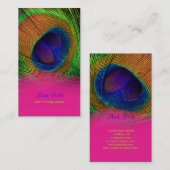 PixDezines Peacock feather Visitenkarte (Vorne/Hinten)