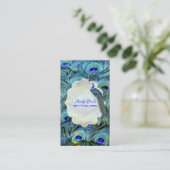 PixDezines Peacock Feather Visitenkarte (Stehend Vorderseite)