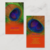 PixDezines Peacock feather Visitenkarte (Vorne/Hinten)