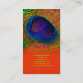 PixDezines Peacock feather Visitenkarte (Rückseite)