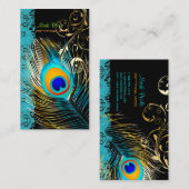 PixDezines Peacock+filigree+lace/diy Hintergrund Visitenkarte (Vorne/Hinten)