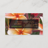 PixDezines PENANG PEACH PLUMERIAS Visitenkarte (Rückseite)