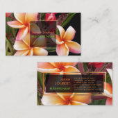 PixDezines PENANG PEACH PLUMERIAS Visitenkarte (Vorne/Hinten)