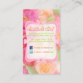 PixDezines-Peonies-Bouquets/Tagesdecke Visitenkarte (Rückseite)