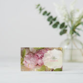 PixDezines Peonies+Green Orchid Visitenkarte (Stehend Vorderseite)
