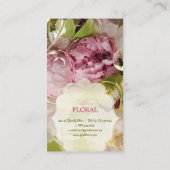 PixDezines Peonies+Green Orchid Visitenkarte (Rückseite)