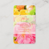 PixDezines-Peonies+Rose/Tageshintergrund Visitenkarte (Rückseite)