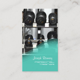 PixDezines PERSONAL TRAINER/FITNESSSTUDIO/TÜRKIS Visitenkarte