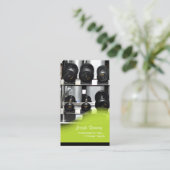 PixDezines Personal Trainer/Trainer/Fitnessraum Visitenkarte (Stehend Vorderseite)