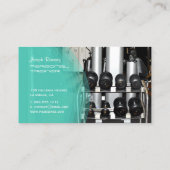 PixDezines PERSÖNLICHE AUSBILDUNG/GYM/AQUAMARIN Visitenkarte (Rückseite)