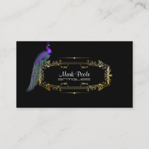 PixDezines Pfau diy Hintergrund/Filigran Wirbel Visitenkarte