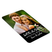 PixDezines Pfau Foto rett Datum/DIY-Farbe+Schrifta Magnet (Rechte Seite)