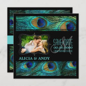 PixDezines-Pfau/Tagesgeschehen+Hintergrund Save The Date (Vorne/Hinten)